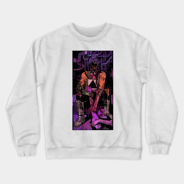 Temperance (Cyberpunk Tarot) Crewneck Sweatshirt by Joshessel